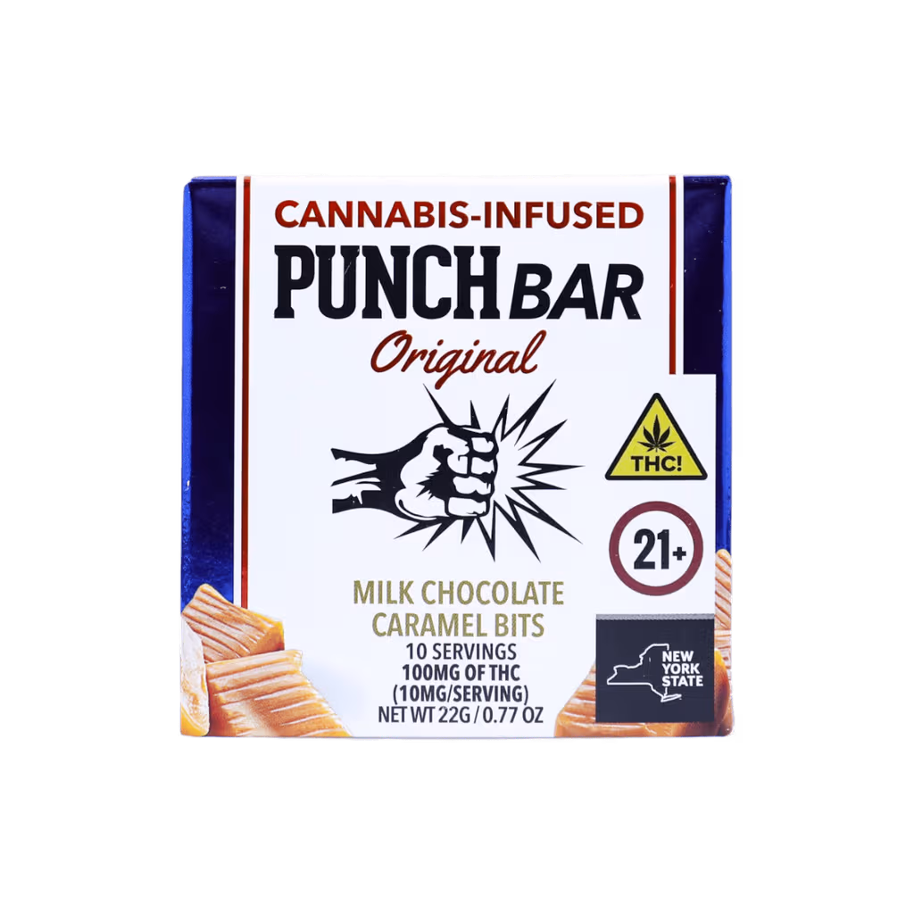 Punch Bar Milk Chocolate Caramel Bits 100mg