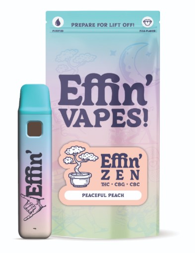 Zen Peaceful Peach and Honey 14:1:1 THC:CBG:CBC Disposable ( H ) | 1g