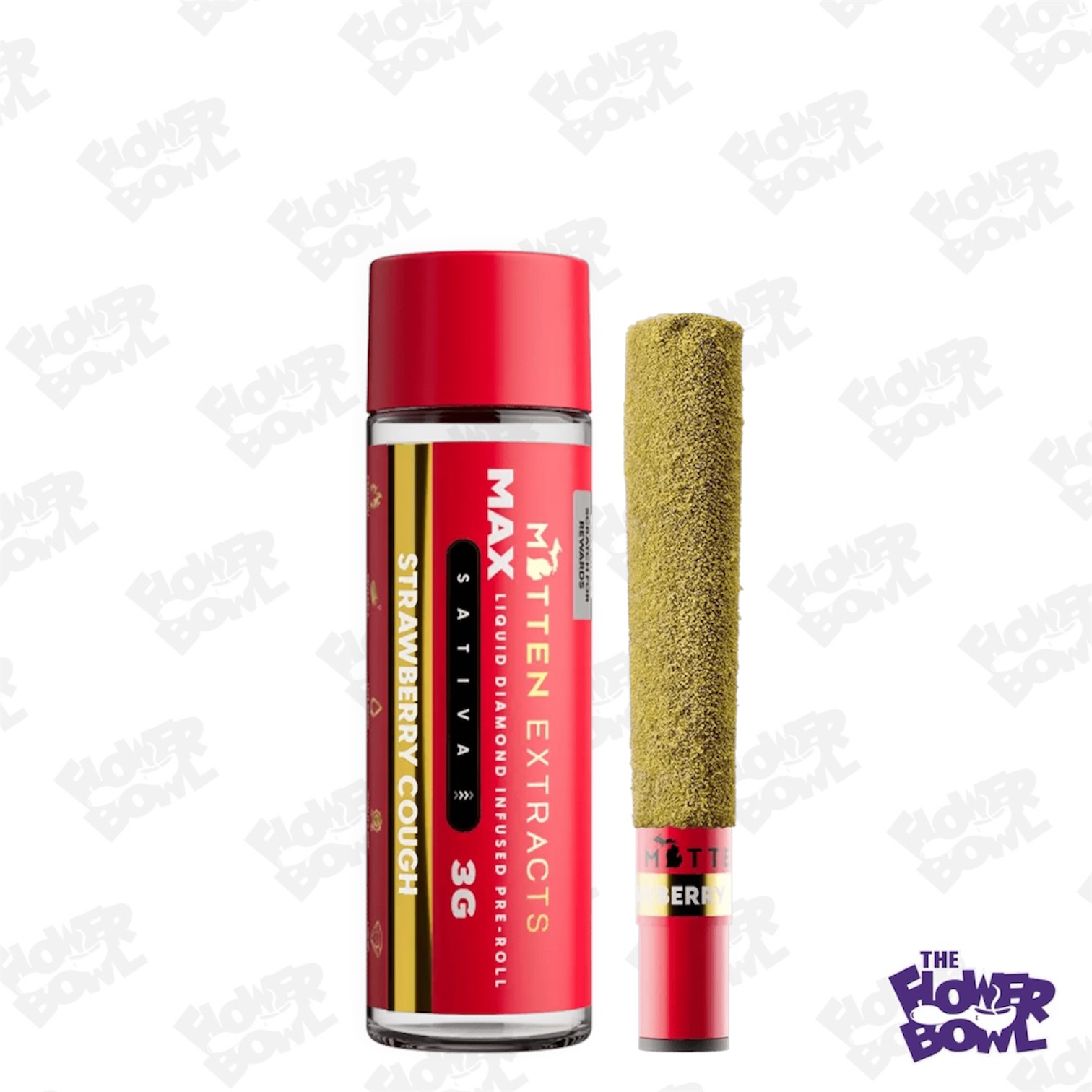 Mitten Extracts: Strawberry Cough 3G Max Diamond Infused Single Preroll (S)