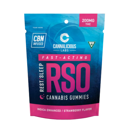 Cannalicious - RSO Rest Strawberry - 200mg Gummies