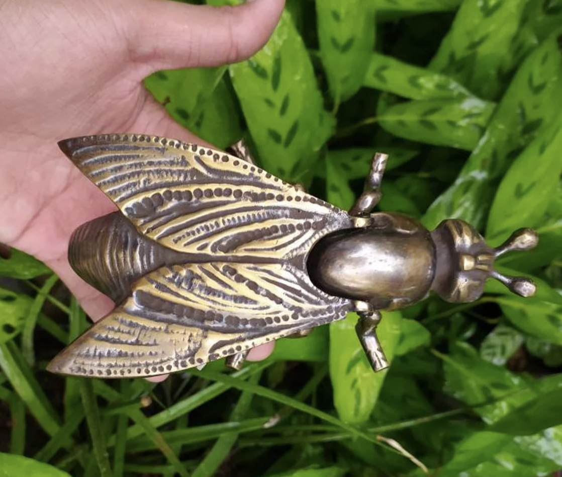 Vintage Brass Fly Ashtray