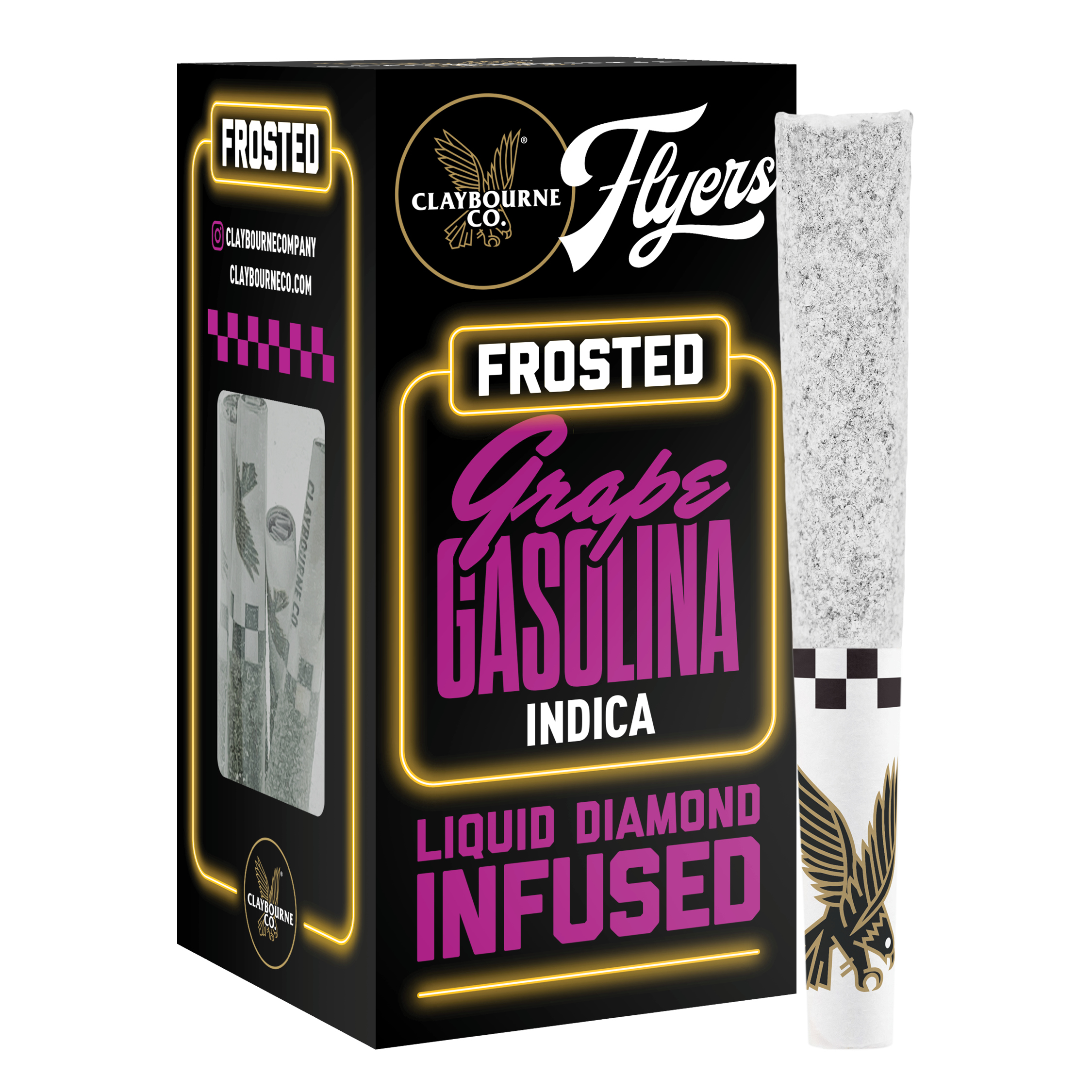 Claybourne Co Flyers Frosted | Grape Gasolina - Infused Pre-rolls 5pk