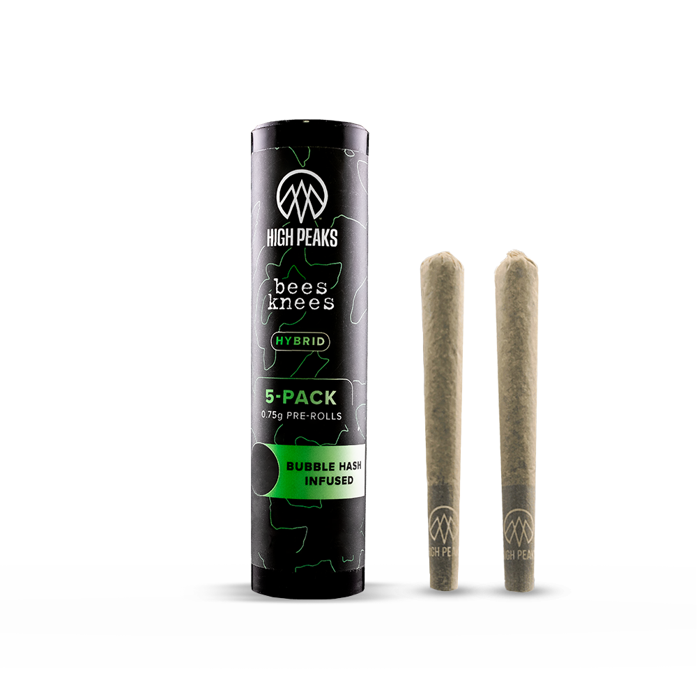 High Peaks - Bee's Knees with Hash - Infused Prerolls (5 pack)