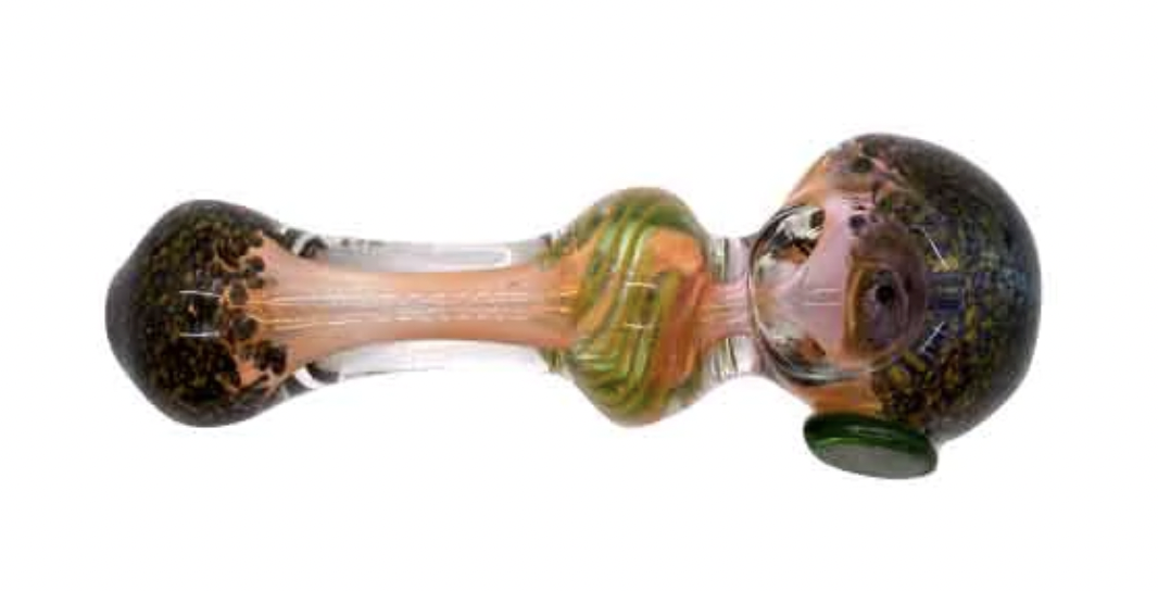 Decorative Glass Pipe Gold Fumed