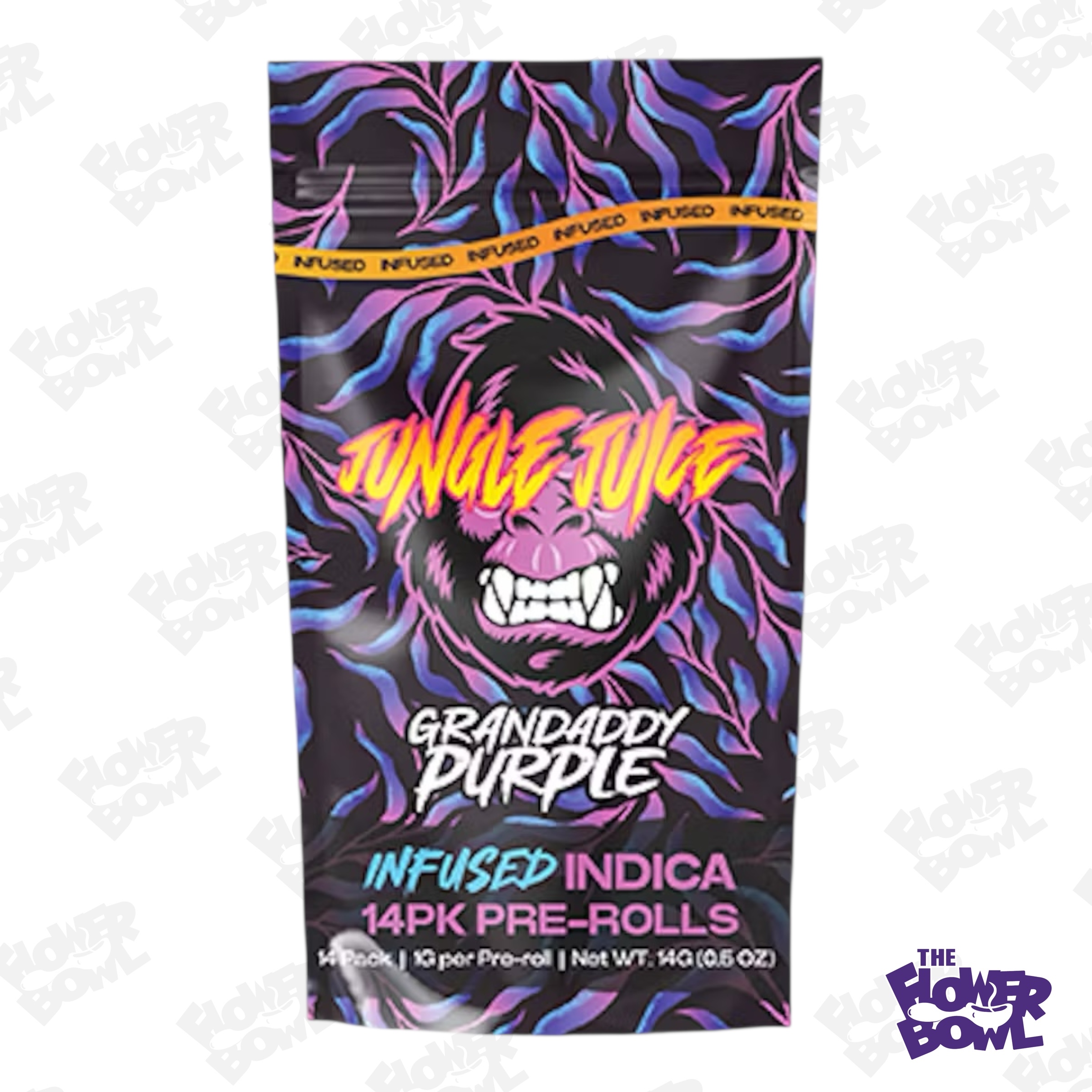 Jungle Juice: Grandaddy Purple (I) Infused 14-Pack Prerolls