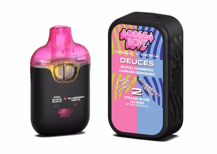 BODEGA BOYZ - PINK GUAVA RUNTZ X BLUEBERRY CERTZ - DEUCES 2G LIVE RESIN AIO