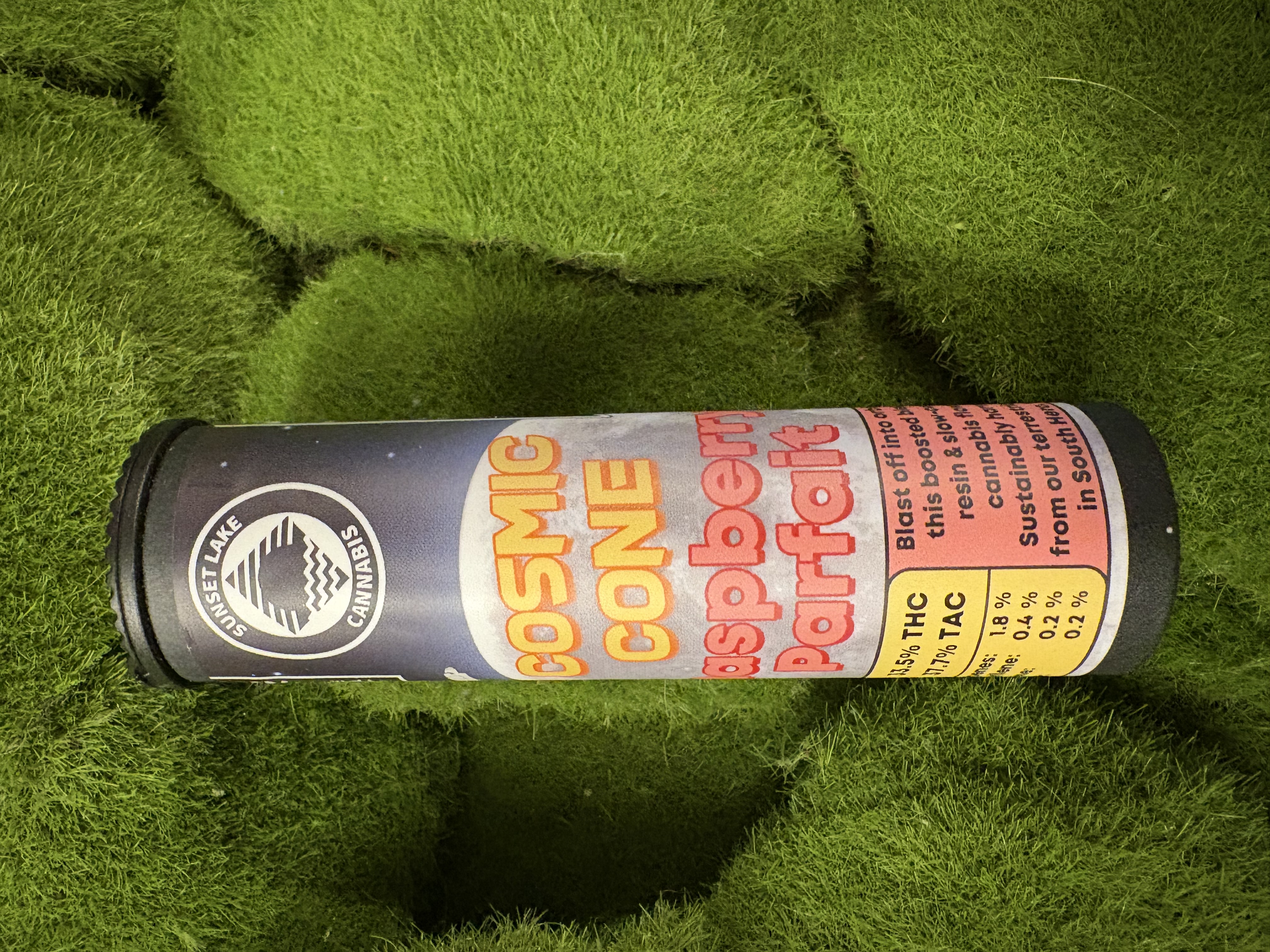 Distillate Infused Pre Roll Single | Cosmic Cone: Raspberry Parfait