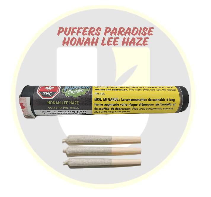 Puffer's Paradise - Honah Lee Haze 3 x Pre-Rolls