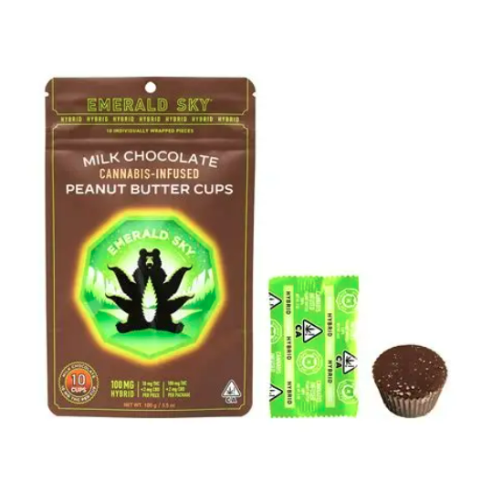 Hybrid Milk Chocolate PB Cup 10ct Emerald Sky