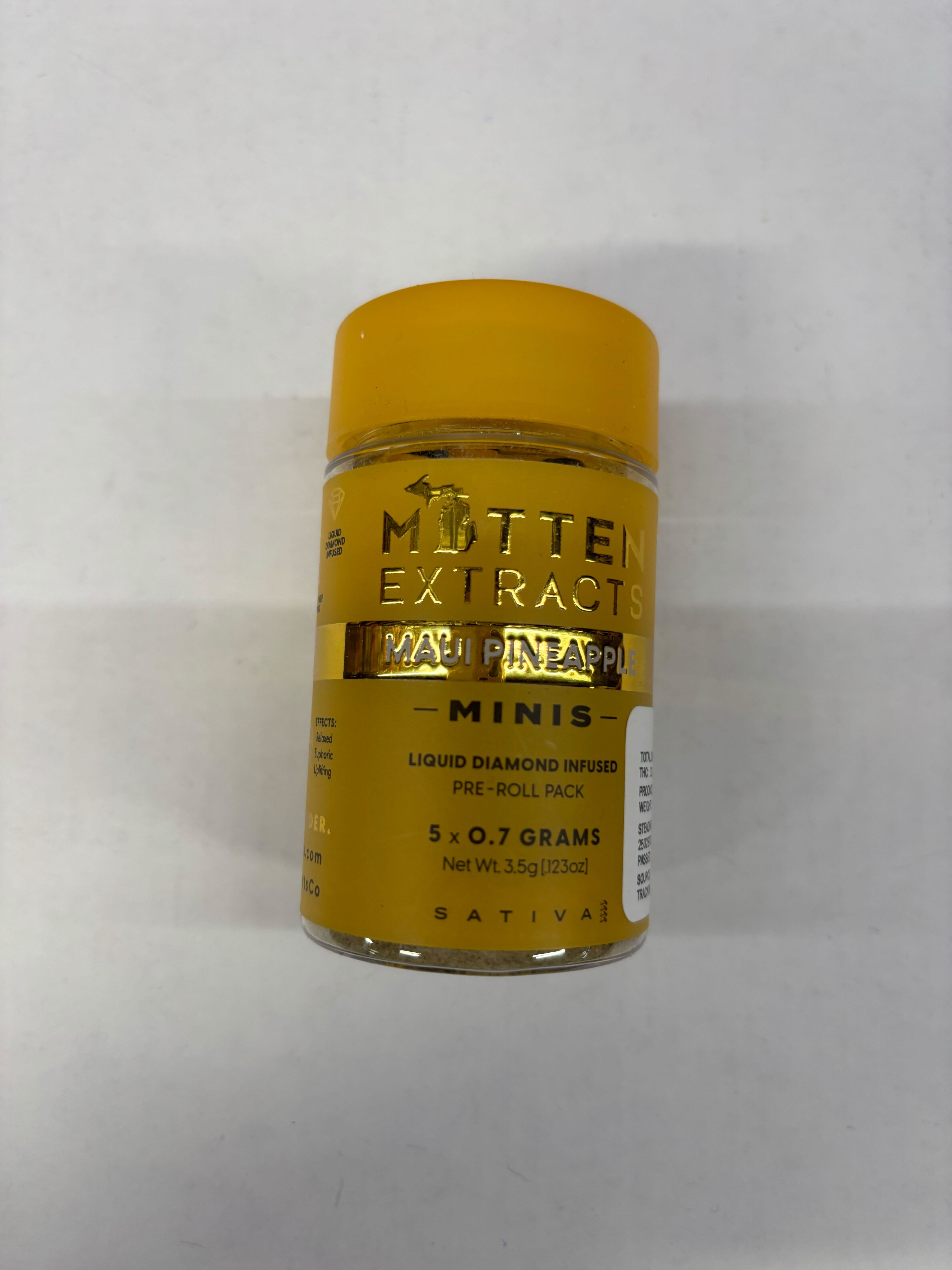 Mitten Extracts - Maui Pineapple (S) - 5 x Infused Prerolls
