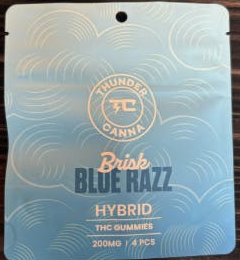 Thunder Canna - Brisk Blue Razz - 200mg Gummies