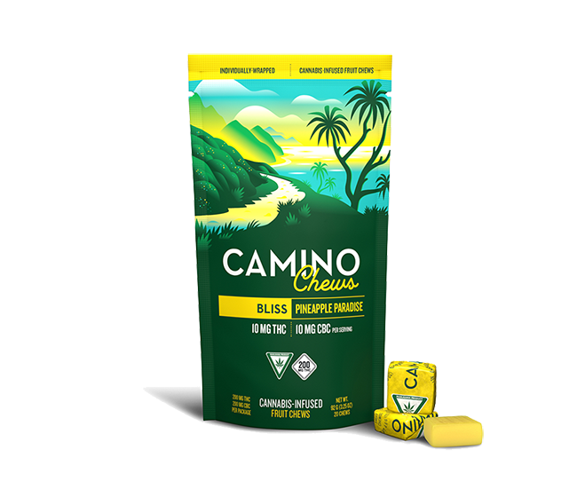 Camino | Chews | Pineapple Paradise | 1:1 THC/CBD | 200mg : 200mg | Gummies