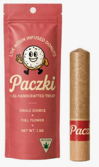 Paczki Live Rosin Donut Pre Roll - BIscotti Gelatto x Sherb Cream Pie