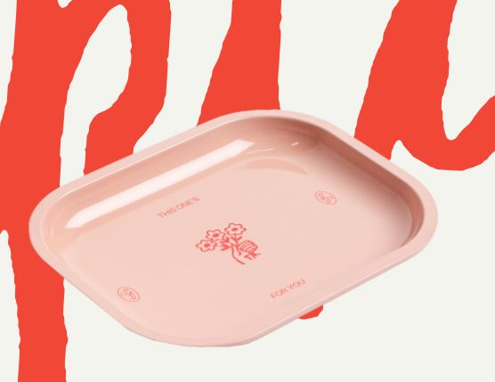 Sackvill Co. Rolling Tray Pink