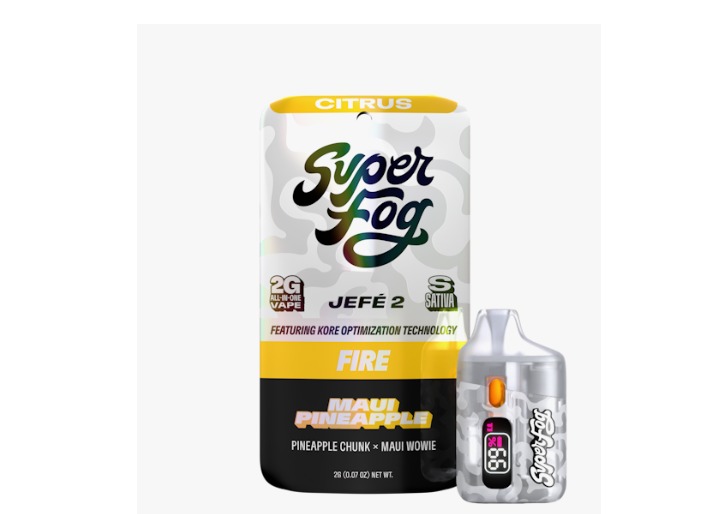 Mfused Super Fog - Maui Pineapple ( Fire Jefe 2 ) Liquid Diamonds Live Resin Disposable Vape - 2g
