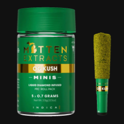Infused Mini Pre-Roll  | OG Kush | 5 x .7g | Mitten Extracts