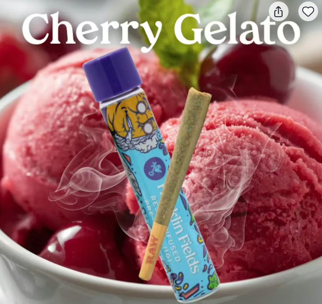 Cherry Gelato | Resin Infused Pre-roll | 1g | Hybrid