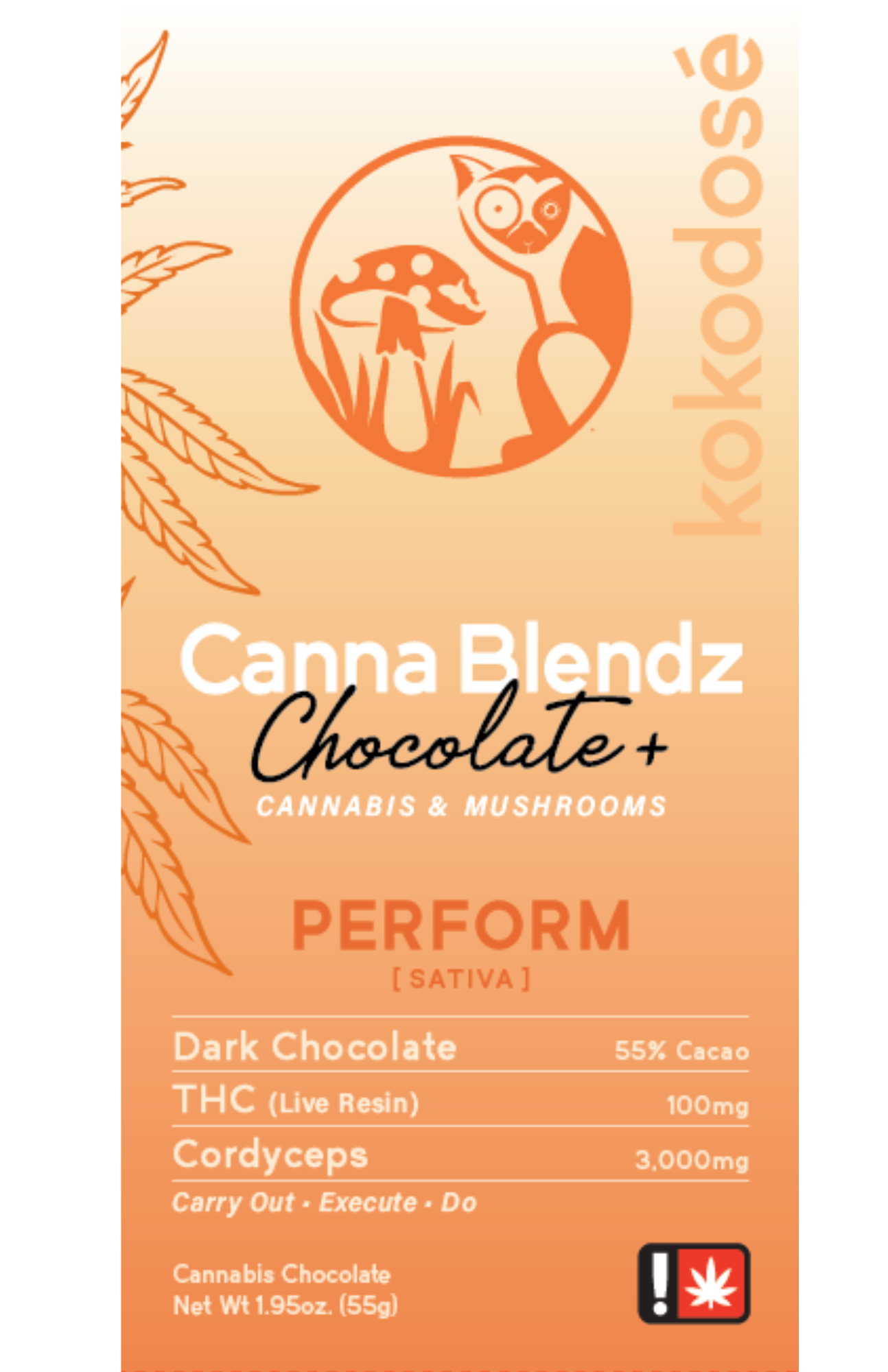 Dark Chocolate Cordyceps Chocolate Bar