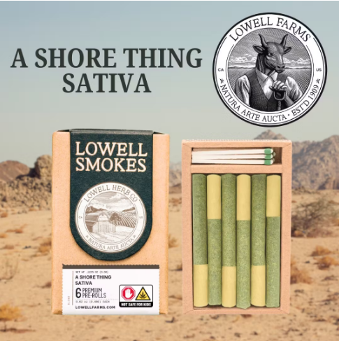 Lowell A Shore Thing Sativa Pre-Rolls | 6pk