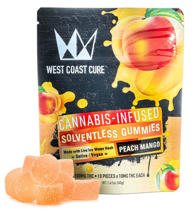 West Coast Cure - 10mg x 10pk Hash Gummies - Peach Mango