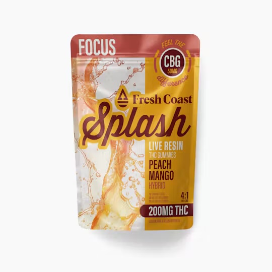 Splash Peach Mango Gummies 4:1 CBG 200mg