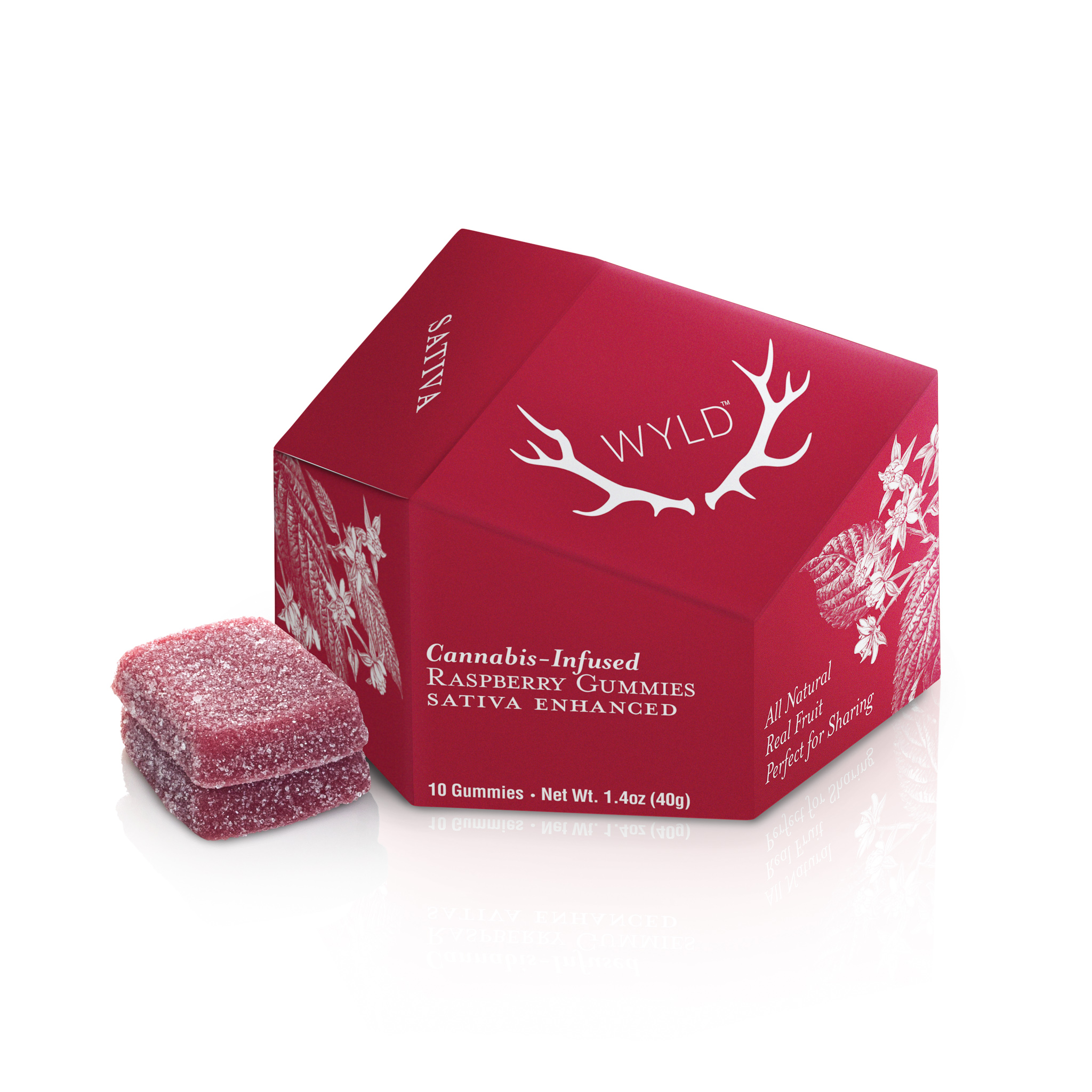 Raspberry Sativa Enhanced Gummies | 100mg
