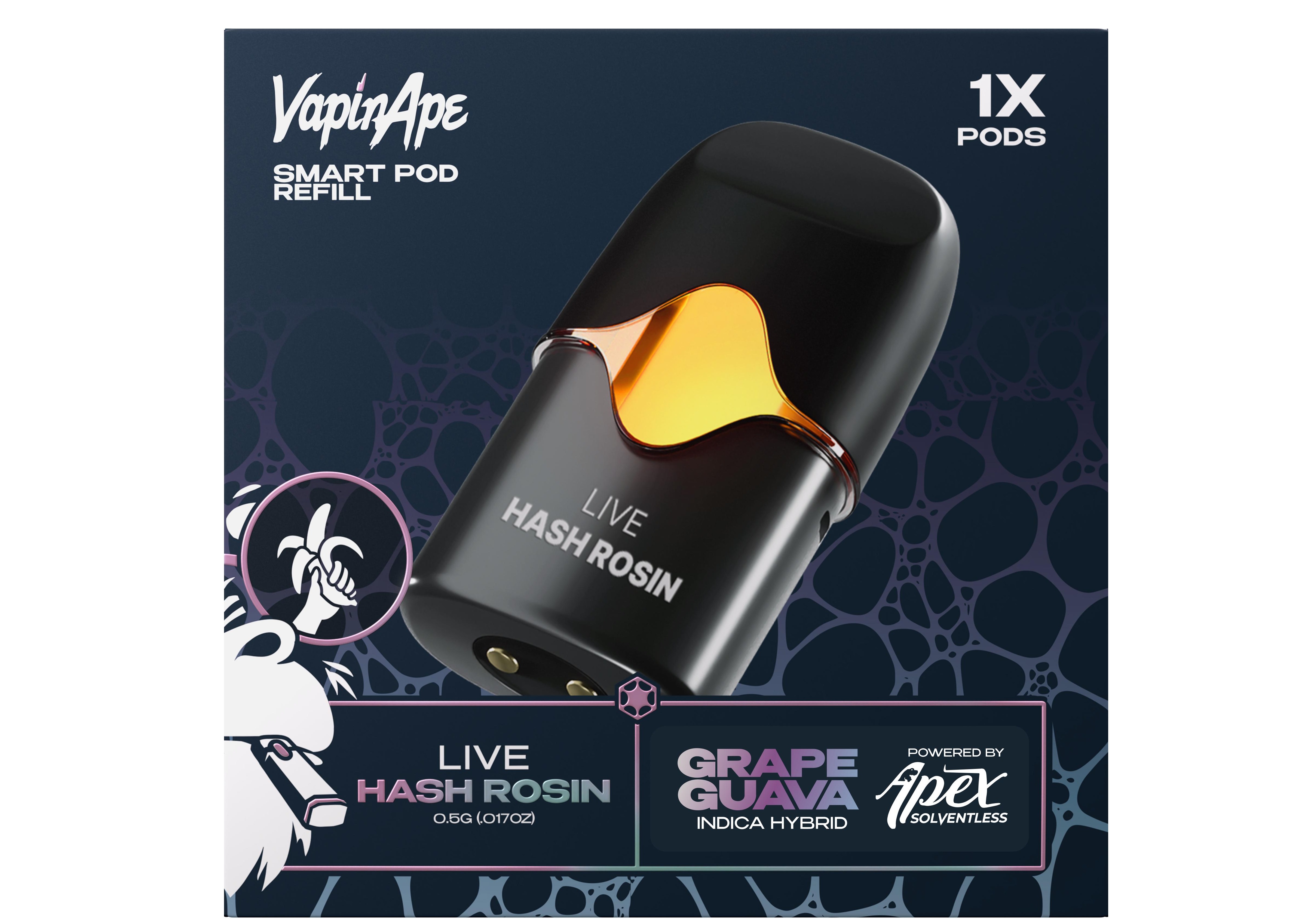Vapin Ape - Live Rosin Pod 0.5g - Grape Guava