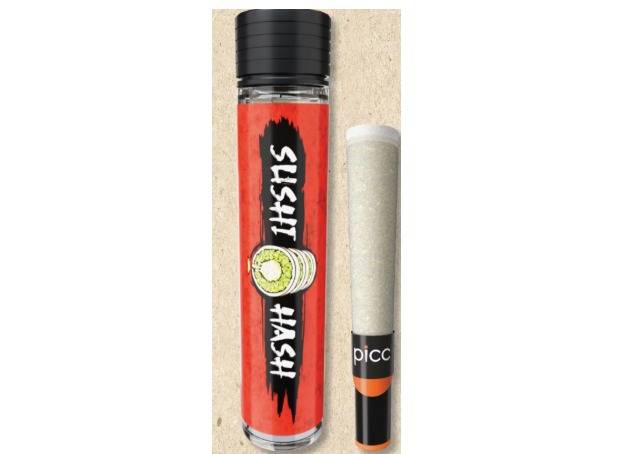 Picc - Grape Gas X Runtz Rosin (Sushi Hash) - Hash Hole Infused Preroll - 1g