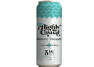 Highly Casual - Seltzer - 5mg - 1:1 THC/CBD - Blueberry + Pineapple