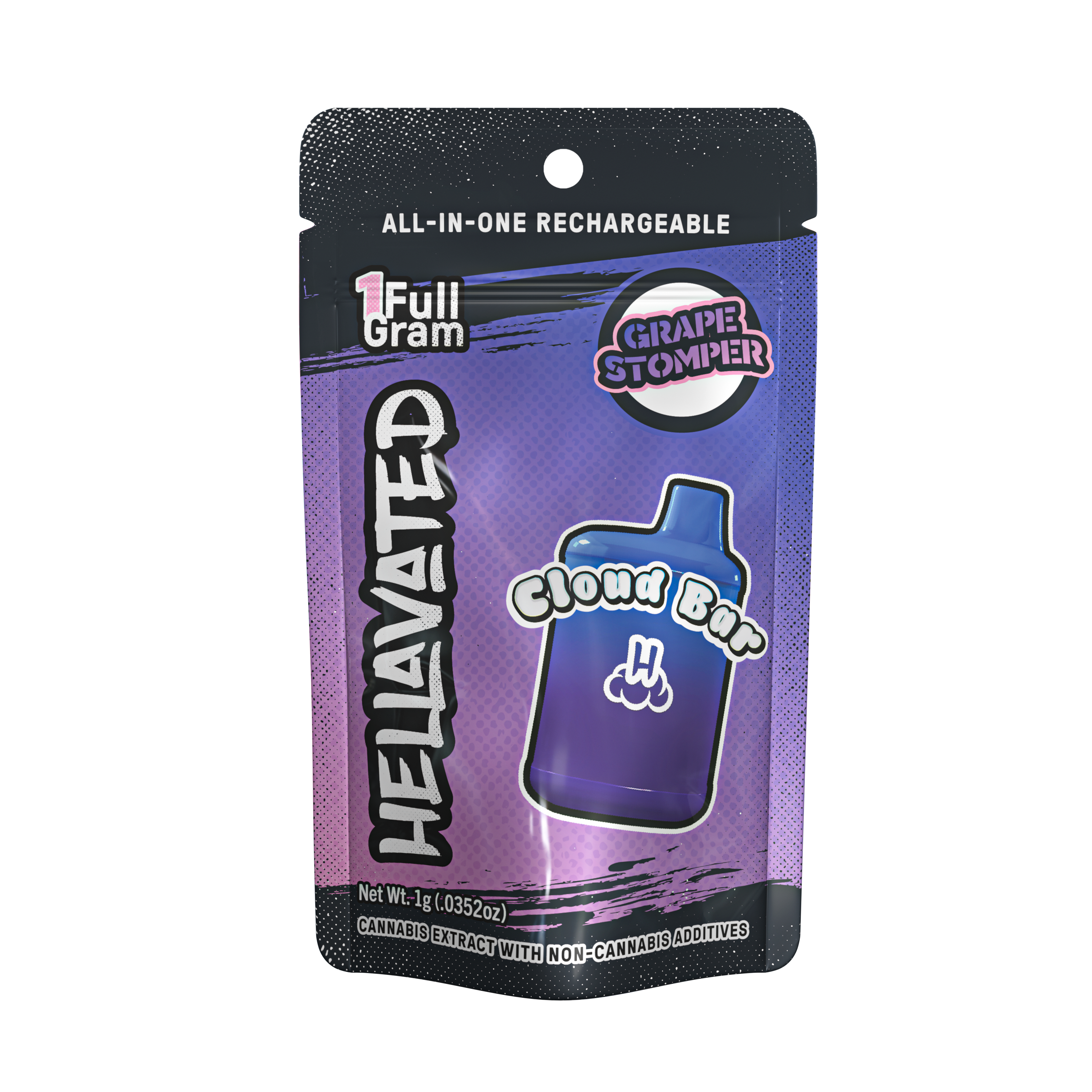 Grape Stomper Cloud Bar Rechargeable Disposable | 1g