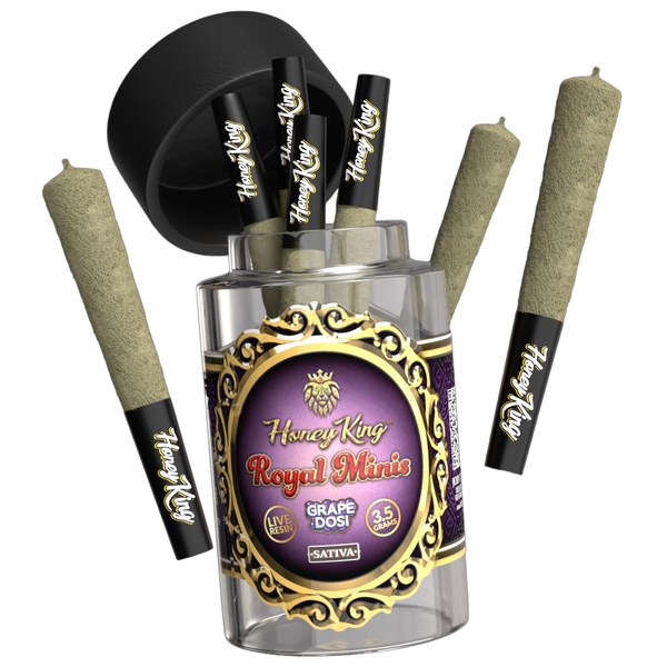 7-Pack Live Resin and Diamond Infused Mini Pre-Rolls - Grape Dosi