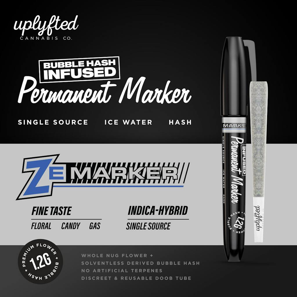 Permanent Marker X Ze Marker Bubble Hash Infused Preroll