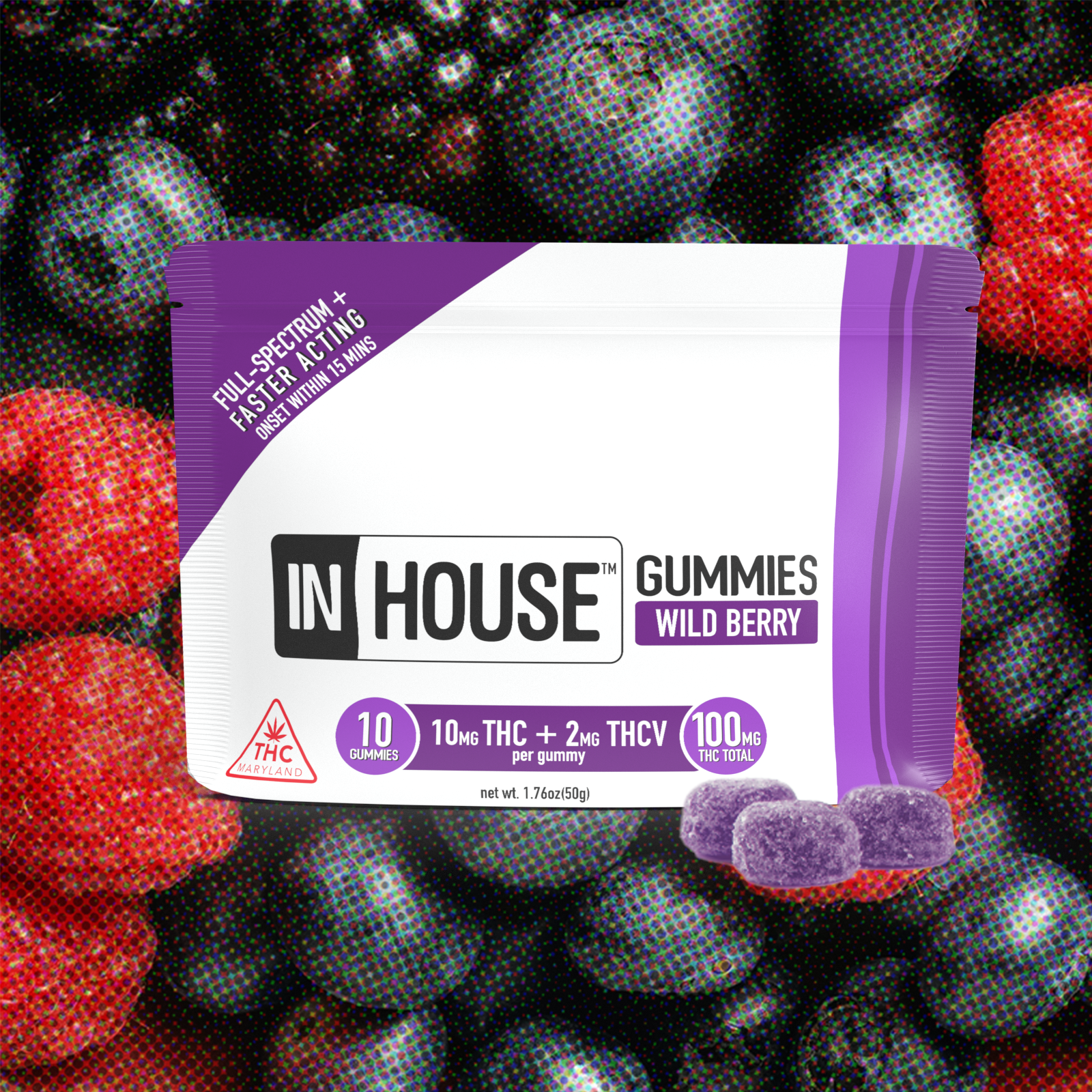 Wild Berry Fast Acting Gummies 100mg