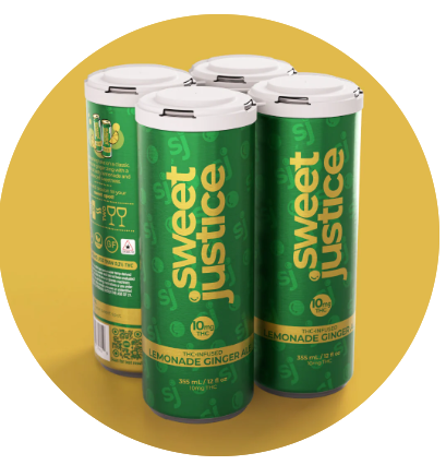 Sweet Justice | Ginger Ale | Infused Liquid | 10mgTHC (12oz) | Hybrid