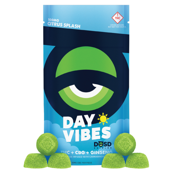 DOSD | Gummies | Nano Bites | Day Vibes | Citrus Splash 1:1 THC:CBG | 100mg