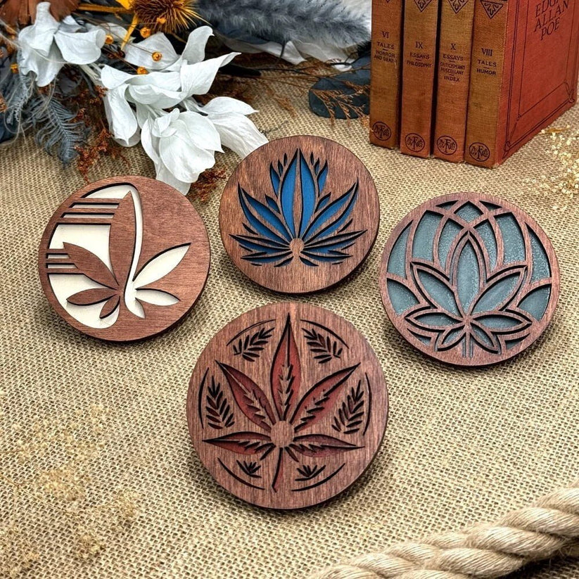 Cannabis 3d Printed Plant Coasters