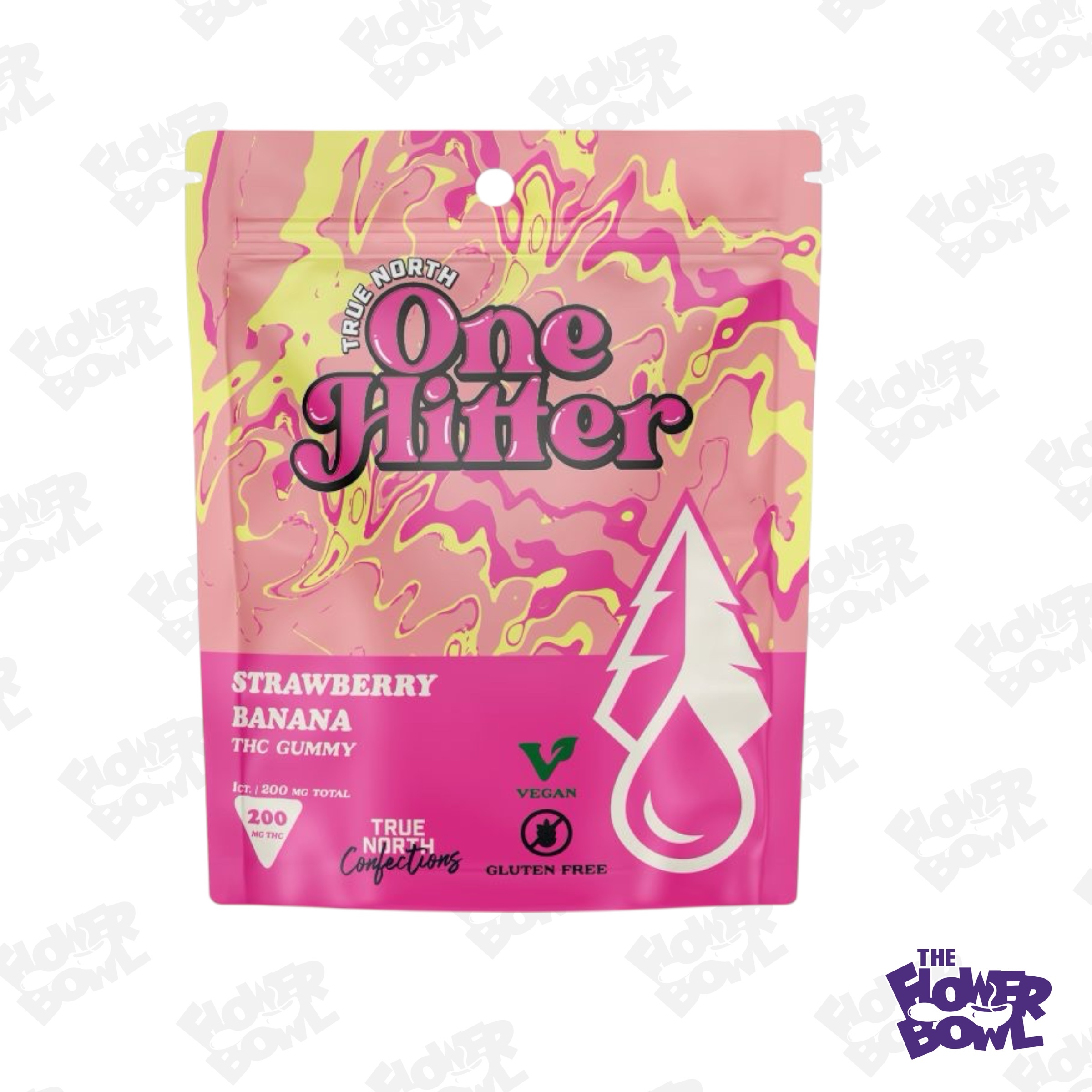 AU True North: Strawberry Banana One Hitter 200mg Gummies