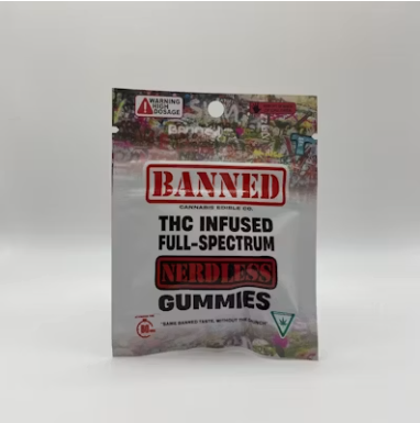 BANNED CO Blueberry Nerdless Single Gummy 200mg