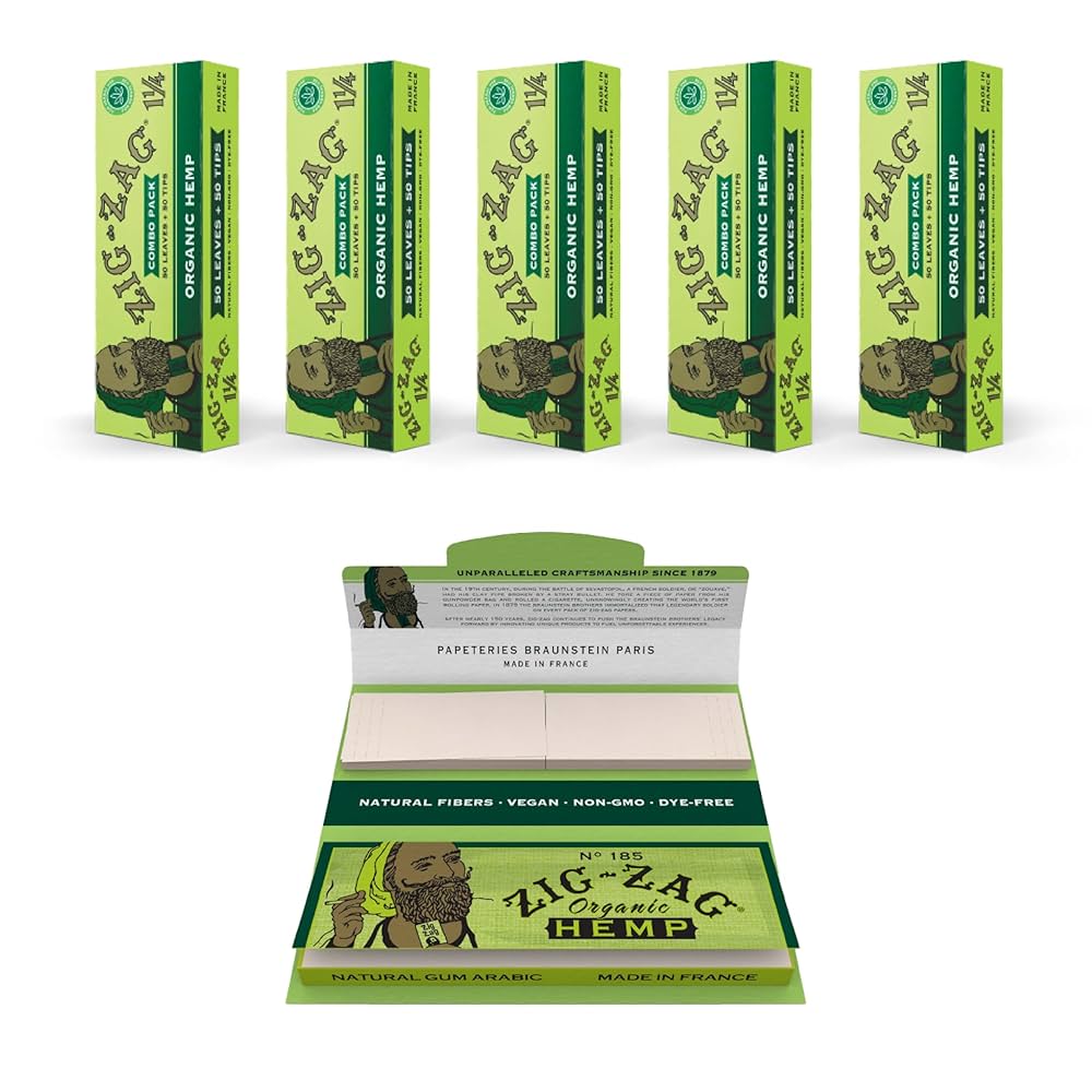 Zig Zag Combo pack 1 ?? Hemp Papers w/Tips