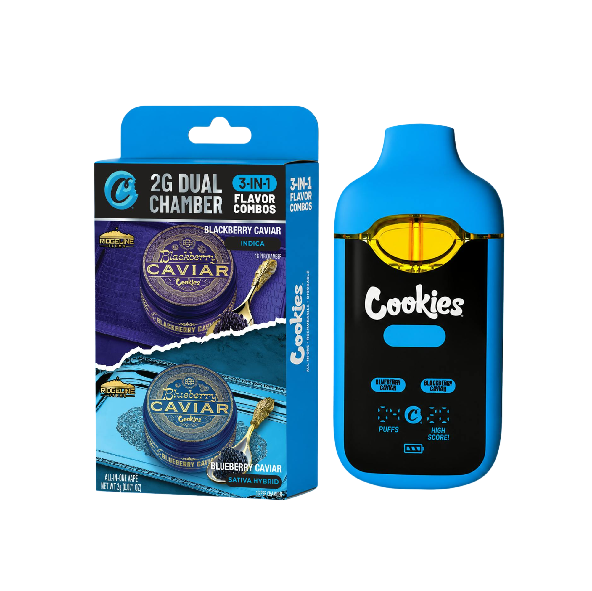 Cookies Blackberry Caviar Cookies & Blueberry Caviar Cookies Dual Chamber Vape