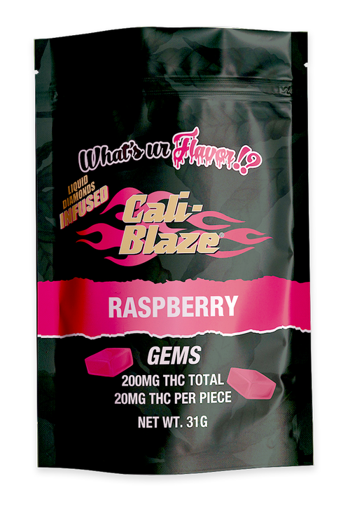 Cali Blaze | Raspberry | Infused Gummies | 200mg | Indica