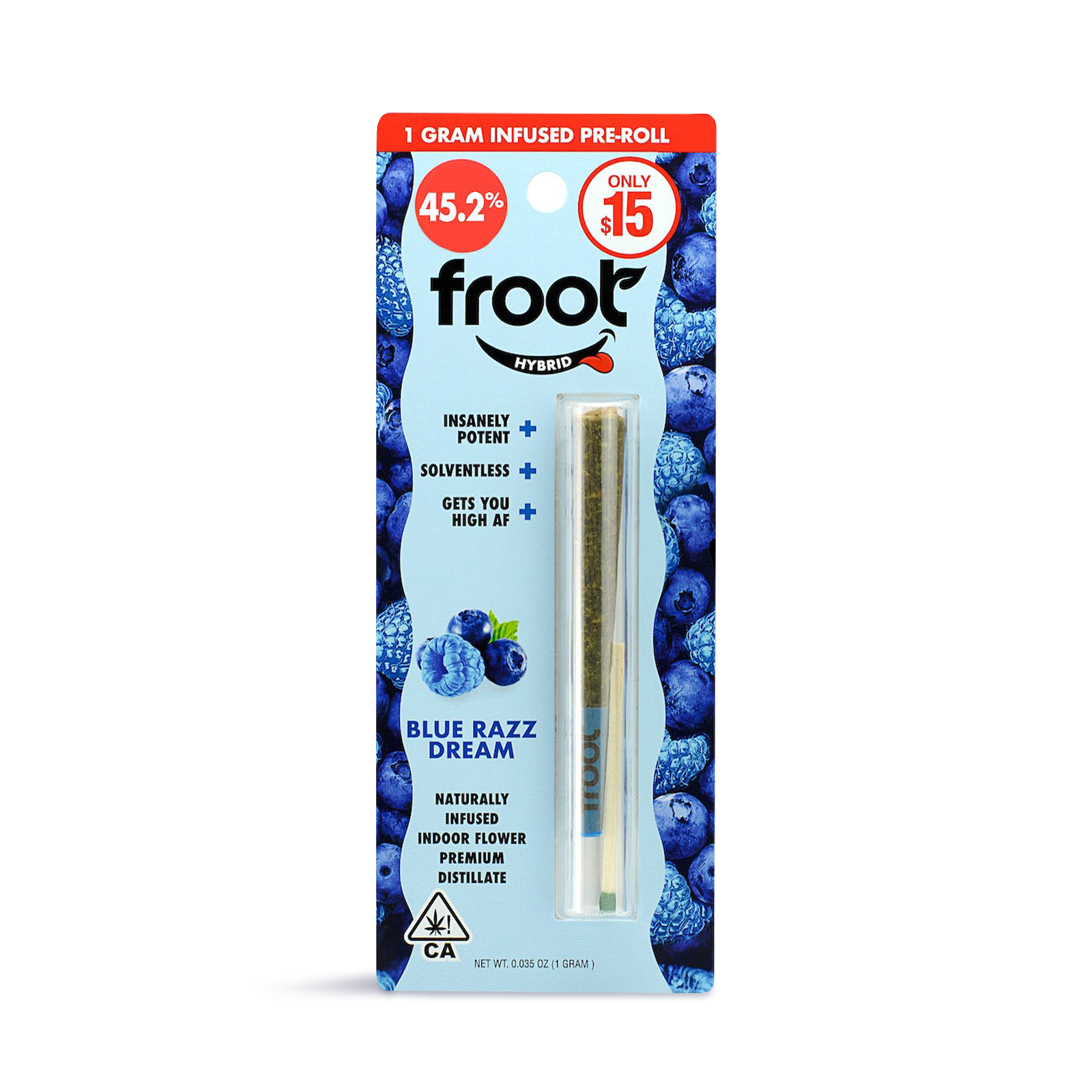 Blue Razz Dream Infused Pre-Roll | 1g