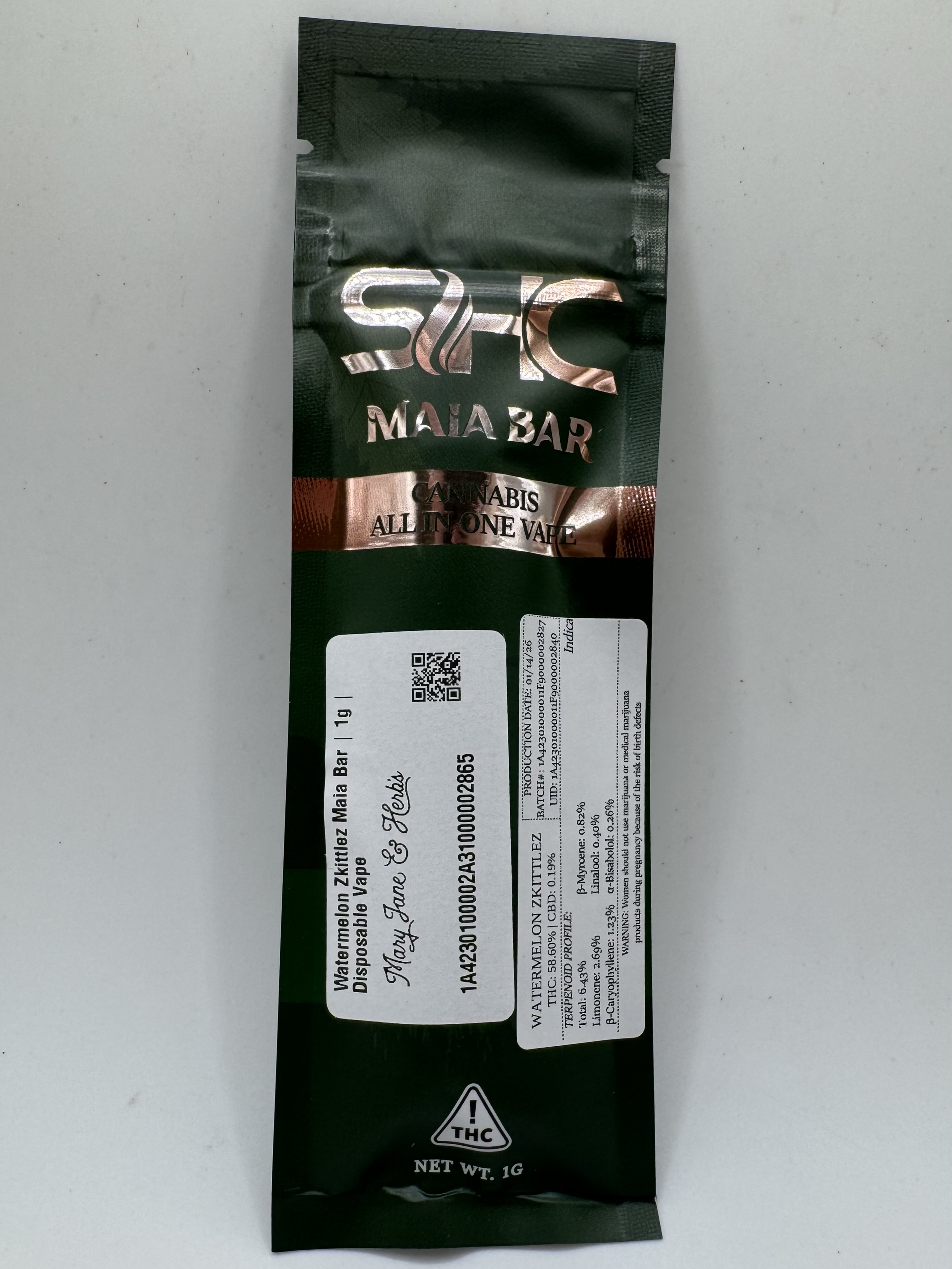 Watermelon Zkittlez Maia Bar Disposable