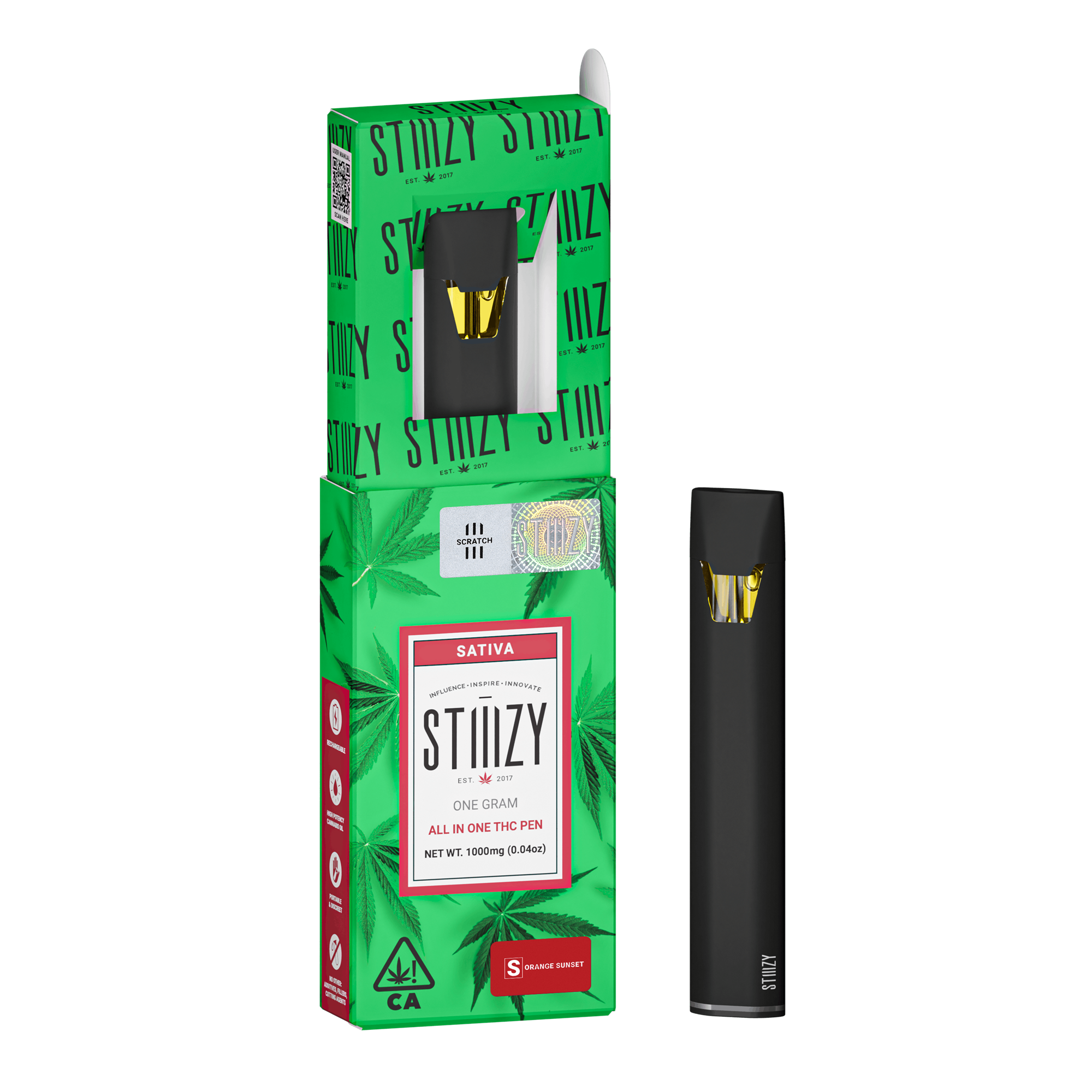 Stiiizy | Orange Sunset | 1G All-In-One Disposable Vape