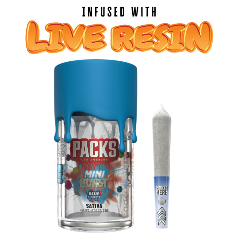 Mini Bursts Blue Slurpie 0.5g Infused Pre-Roll 5pk (2.5g)
