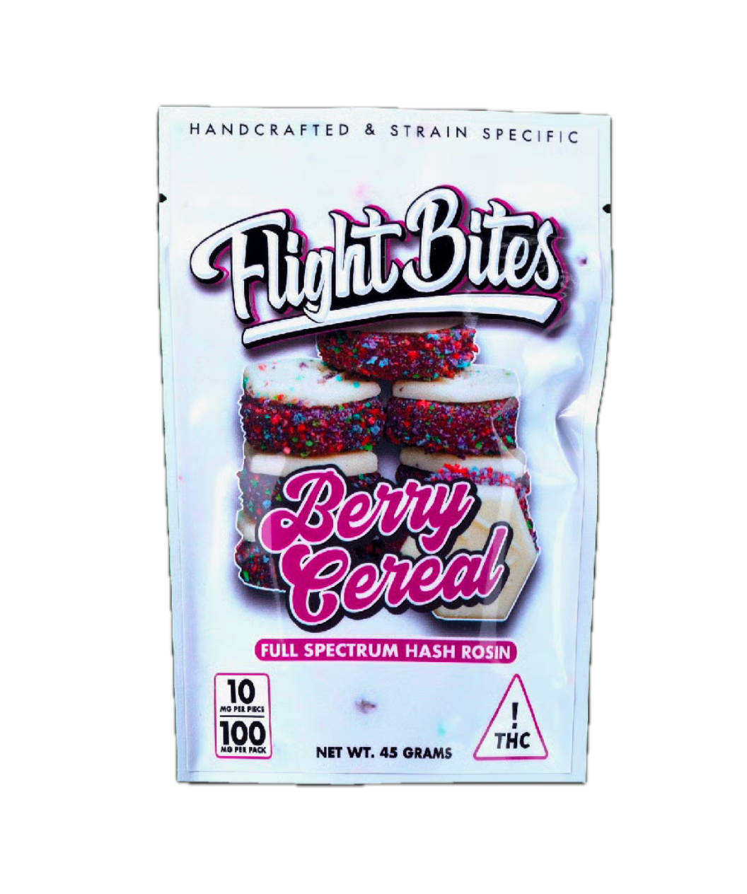 Flight Bites Berry Cereal Rosin Gummies 100mg 10pk