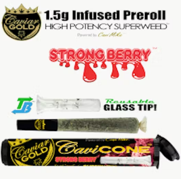Caviar Gold | Strong Berry | 1.5g Infused Glass Tip Preroll