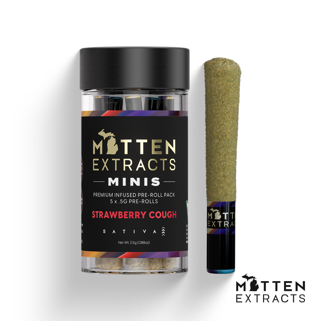 Strawberry Cough Infused Pre-Rolls | 5pk | 2.5G