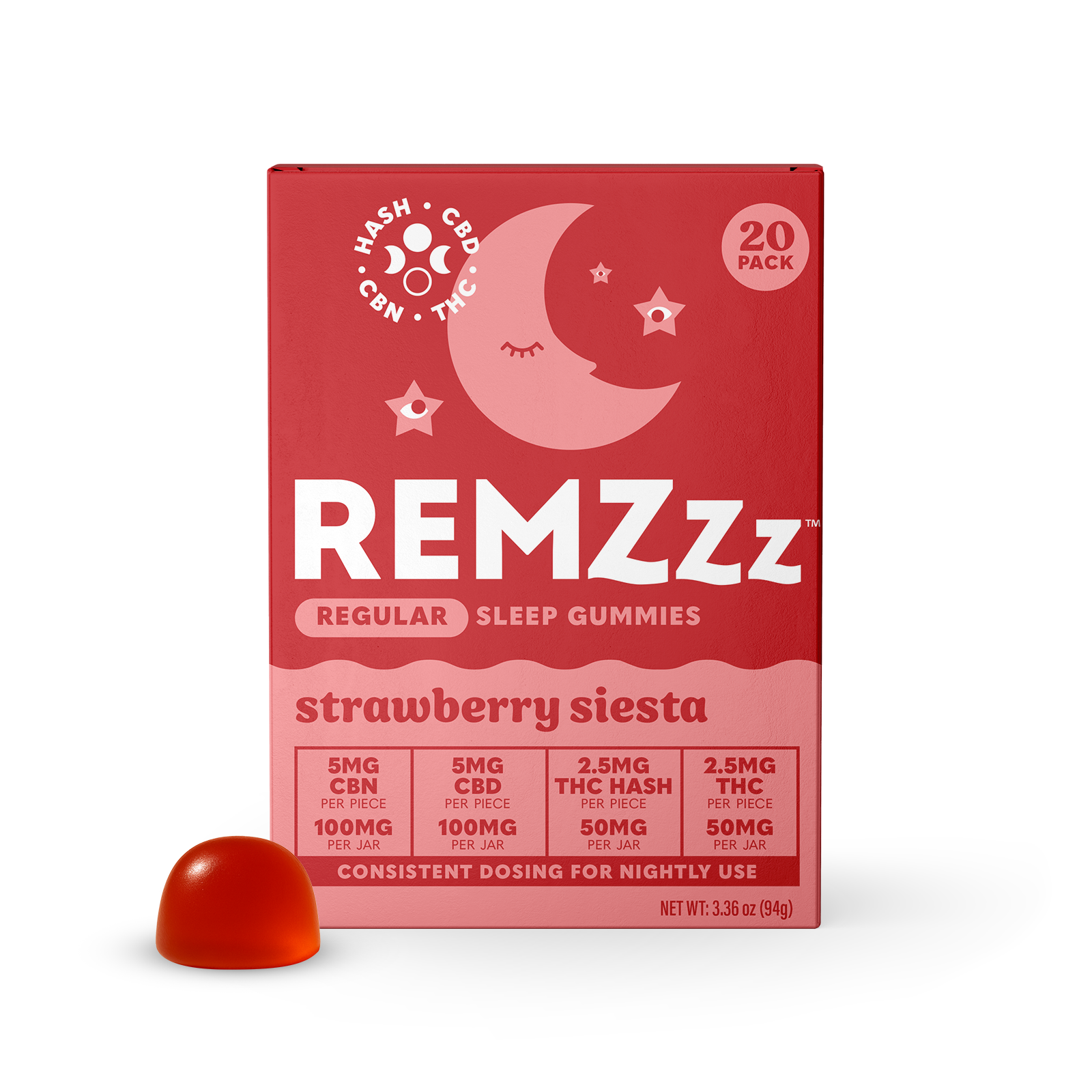 Gummies 20pk 5mg Thc Strawberry