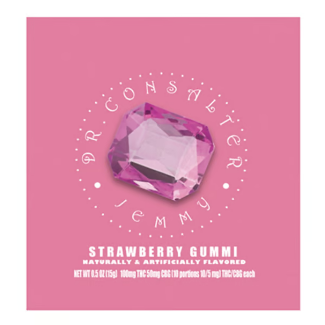 2:1 Strawberry - THC:CBG - Gummy - 100mg  (1pk)
